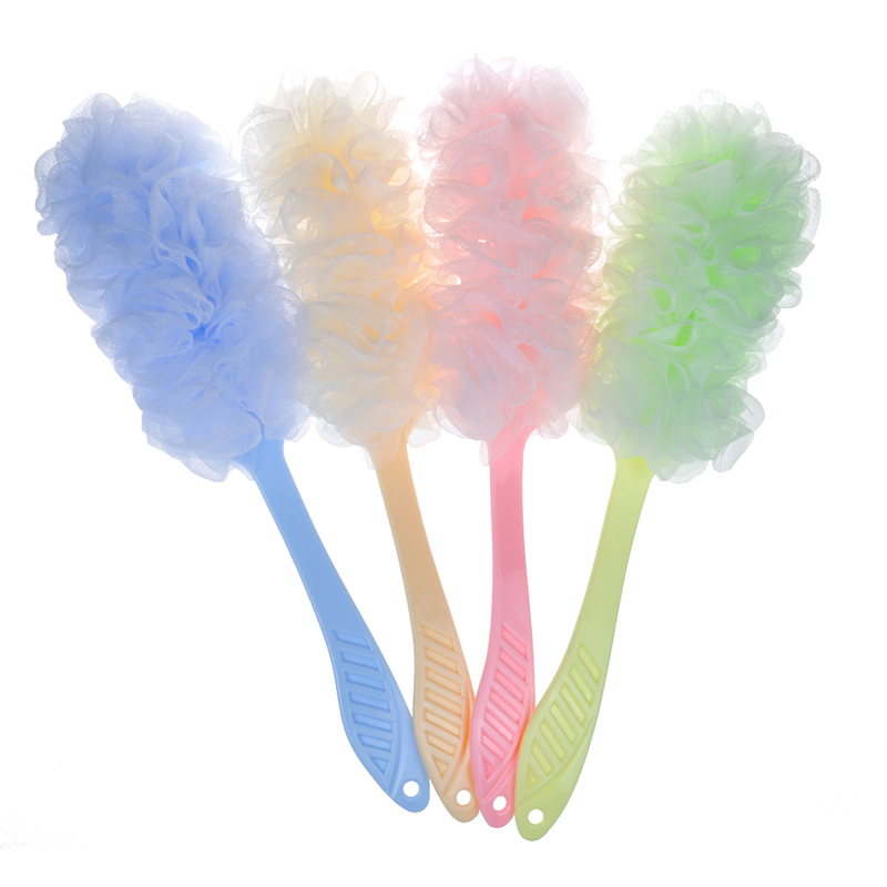 Customizable Exfoliating Shower Brush TJ025 with Long Wooden Handle