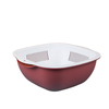 Large Capacity Household Water Filter Basket Square Thickened Double Basin Kitchen Plastic Drain Basket