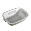 Plastic Rectangle Double Layer Vegetable And Fruit Wash Basket for Kitchen