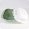 Large Capacity Household Water Filter Basket Square Thickened Double Basin Kitchen Plastic Drain Basket