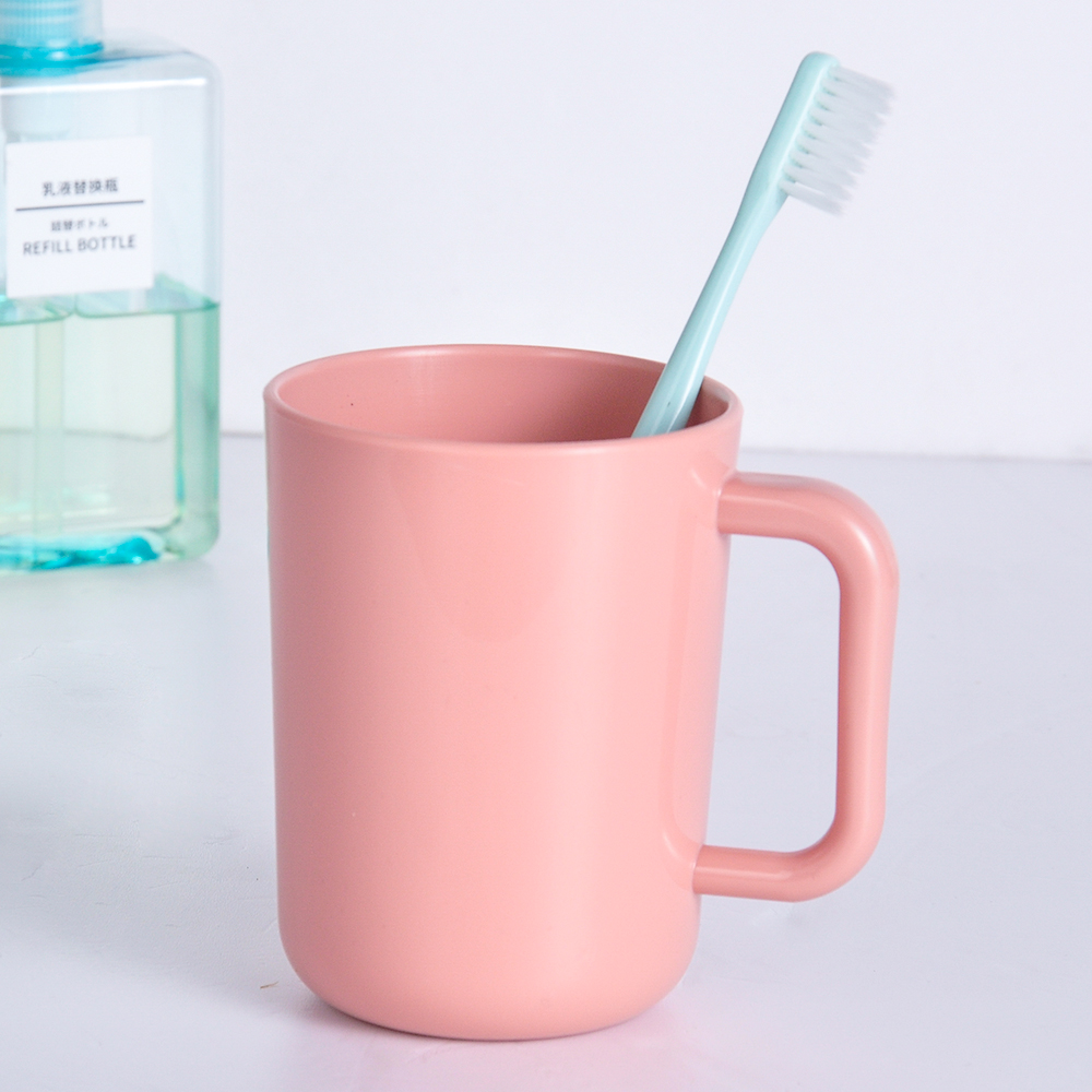Modern Popular Mouthwash Cup BPA Free Milk Mug Blue Plastic Mugs with Handle