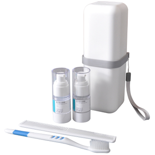 Multifunctional Mouthwash Cup For Travel 2 Cups for Storage Toiletries Travel Portable Toothbrush Storage Case