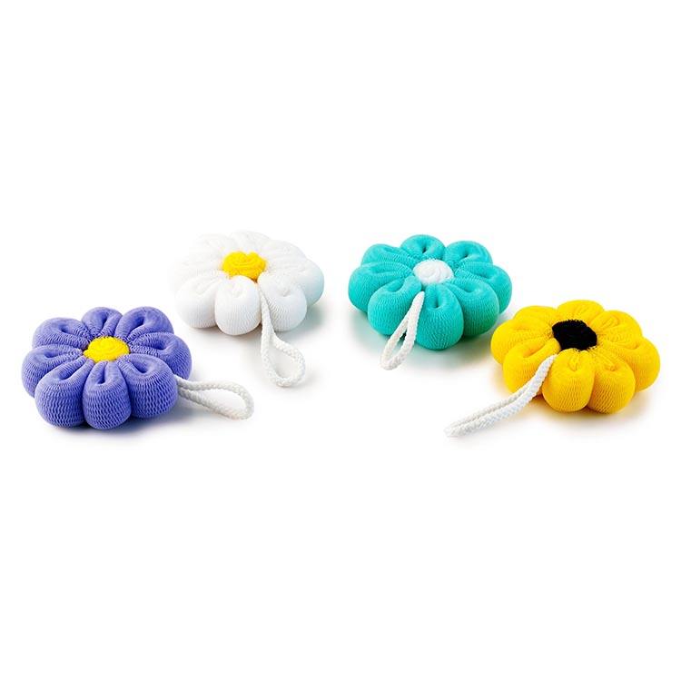 Soft Mesh Baby Body Bath Flower Shower Puff Cleaning Sponge for Kids TJ168